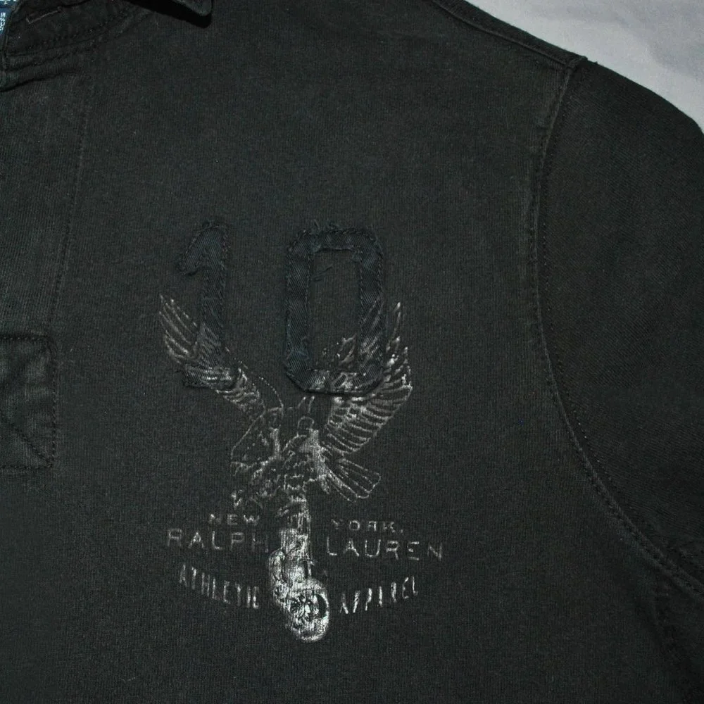 Polo Ralph Lauren Shirt Size Large Faded Black Short Sleeve Polo